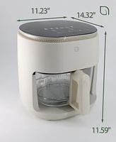 Willow Kitchen 5QT Digital Glass Air Fryer - Self-Cleaning, Digital Touch Screen, Healthier Frying, Watch Your Food Cook