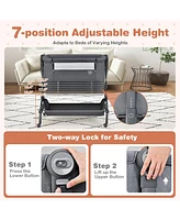 Costway 3-in-1 Portable Baby Bassinet Bedside Sleeper Cradle with Mattress& Storage Basket