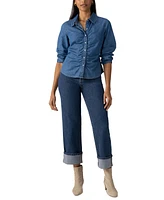 Sanctuary Women's Dream Girl Snap-Front Denim Shirt