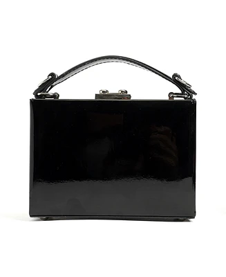 Like Dreams Vintage Patent Leather Box Clutch