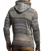 Leif Nelson Men's Knit Hoodie with Toggle Closures – High Collar Design