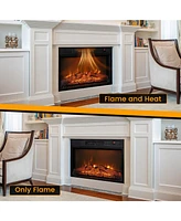 Sugift 18/23 Inch Electric Fireplace Inserted with Adjustable Led Flame-23 inches