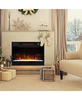 Sugift 23 Inch 1500W Recessed Electric Fireplace Insert with Remote Control