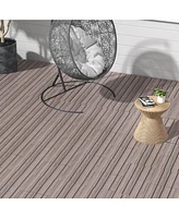 Costway 36 Pcs Interlocking Deck Tiles Anti-slip Floor Tiles for Poolside All Weather