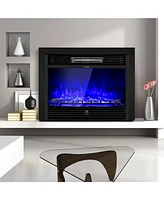 Sugift 28.5 Inch Electric Fireplace Recessed with 3 Flame Colors
