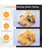 Sugift Electric Fireplace in-Wall Recessed with Remote Control and Adjustable Color and Brightness-36 inches