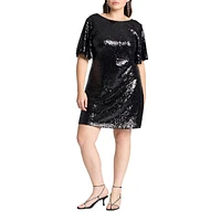 Eloquii Plus Tee Sequin Mini Dress