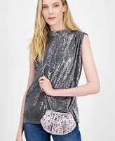 I.n.c. International Concepts Allover Pearl and Crystal Small Satin Clutch, Exclusively at Macy's