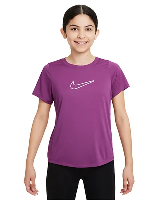 Nike Big Girls' One Fitted Dri-fit Short-Sleeve Top