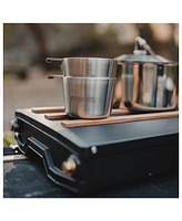 Primus Alika Compact, Portable 2-Burner Camping Stove, Perfect for Overlanding and Camping, Removable Lid for Larger Pots, Piezo Ignition for Easy Sta