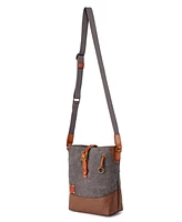 Tsd Brand Redwood Canvas Crossbody Bag