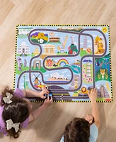 Melissa and Doug Race Track Floor Puzzle and Play Set