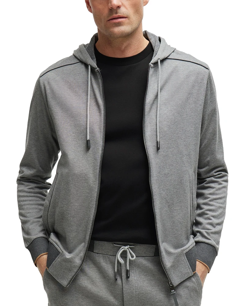 Boss by Hugo Men's Double-Faced Zip-Up Hoodie