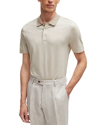 Boss by Hugo Boss Men's Regular-Fit Cotton-Silk Polo