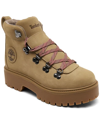 Timberland Women's Stone Street Mid Lace-Up Platform Hiking Boots from Finish Line