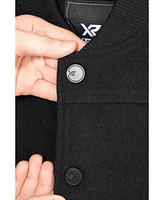 Xray Boy's Wool Varsity Bomber Jacket With Grainy Pu Sleeves