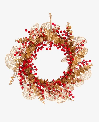 Holiday Lane Lunar New Year Gold-Tone Wreath, Exclusively at Macy's