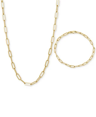 Giani Bernini 2-Pc. Set Paperclip Link Necklace & Matching Bracelet, Exclusively at Macy's