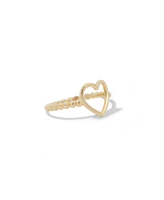 The Lovery Gold Open Heart Ring 14K Gold