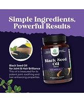 Nature's Craft Cold Pressed Black Seed Oil Capsules, Nigella Sativa Black Cumin Seed Oil Capsule for Immune Support Joint Health and Digestion, Nature