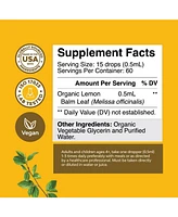 Nature's Craft Organic Lemon Balm Liquid, Mood Support and Digestive Health, Nature's Craft, 30mL