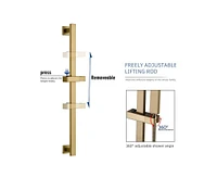 Casainc 10 Inch Wall Mounted Square Shower System Set with Handheld Spray & Slidebar