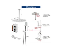 Casainc Bathroom Tub And Shower Faucet with Rough in Valve