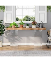 Tribesigns 47-Inch Console Table with Acrylic Legs, Narrow Sofa Table for Entryway, Modern Hallway Foyer Accent Table for Living Room, Easy Assembly