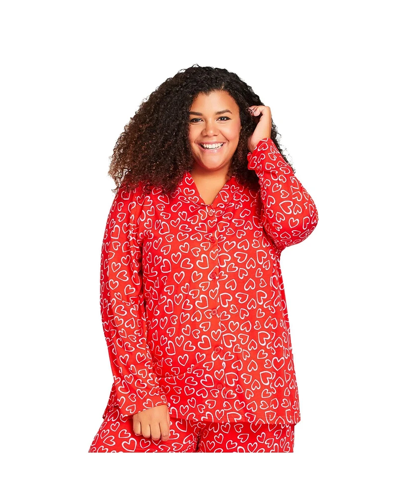 Avenue Plus Button Through Sleep Top