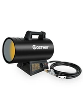 Costway 60000 Btu Portable Propane Forced Air Heater Overheat & Cut-off Protection Outdoor