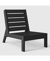 WestinTrends Outdoor Hdpe Deep Seating Modular Armless Patio Chair with Cushions