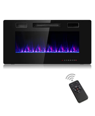 Sugift 36 Inch Ultra Thin Wall Mounted Electric Fireplace