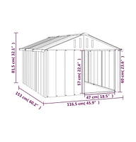 Dog House Anthracite 45.9"x60.2"x32.1" Galvanized Steel