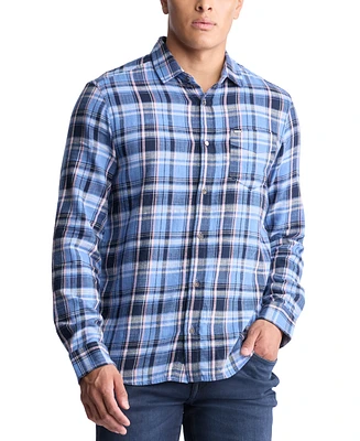 Men's Saroz Cotton Plaid Button-Up Shirt