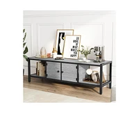 gaomon 58 Inch Tv Stand with Storage, Entertainment Center with Adjustable Legs, Mid Century Modern Tv Console up to 65 Inch