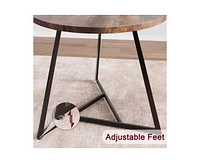 gaomon Round Dining Table Set for 2,Kitchen Chairs of 2, Small Room with 2 Upholstered Chairs, Dinette Place,Apar
