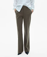 Mango Women's Pocket Flared Pants