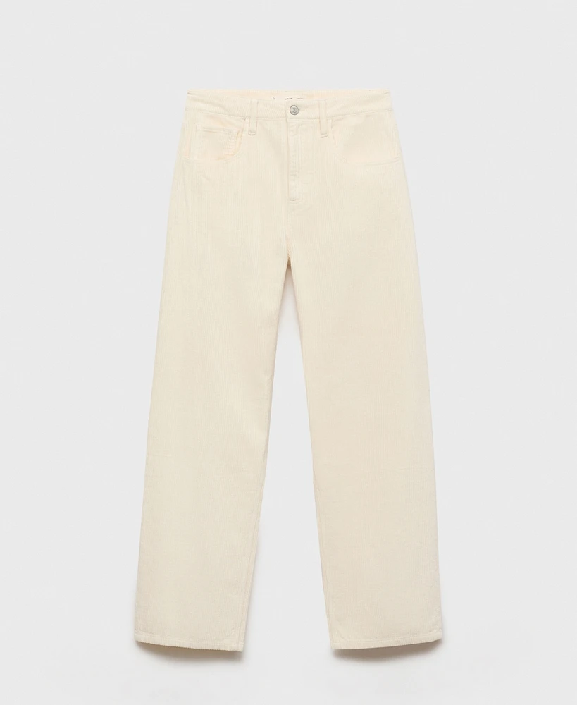 Mango Women's Bet High-Waisted Corduroy Balloon Pants