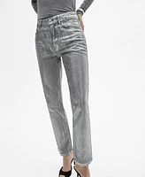 Mango Women's Straight Foil Jeans