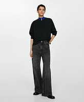 Mango Women's Camilla Straight High Rise Jeans