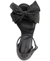 Karl Lagerfeld Paris Women's Kenz Bow Ankle Strap Dress Sandals