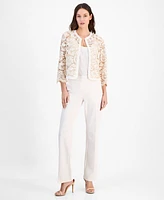Anne Klein Women's Lace Open-Front 3/4-Sleeve Jacket