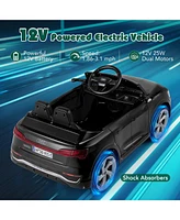 Gymax 12V Kids Ride On Car w/Remote Control 4 Wheels Suspension 3 Speeds Led Headlight