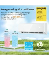 Gouun Energy Star Certified 17000 Btu 21 SEER2 208-230V Mini Split Air Conditioner and Heater Wifi Enabled