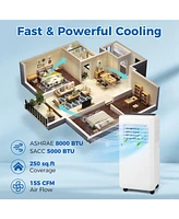 Gouun 3-in-1 8000 Btu Portable Air Conditioner with Remote Control