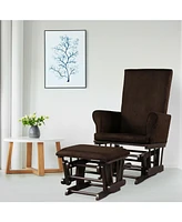 Gouun Baby Nursery Relax Rocker Rocking Chair Glider and Ottoman Cushion Set