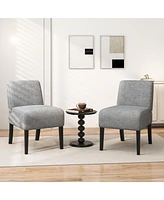 Gouun Upholstered Living Room Chair with Rubber Wood Legs