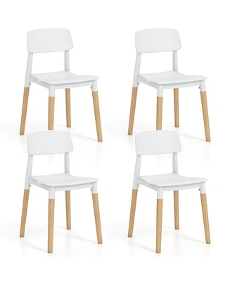 Gouun Modern Dining Side Chairs Set of 4 with Ergonomic Backrest for Dining Room