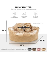 Details Princess Faux Fur Pet Bed