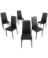 Gouun Set of 2 or 6 High Back Dining Chairs-Set of 6